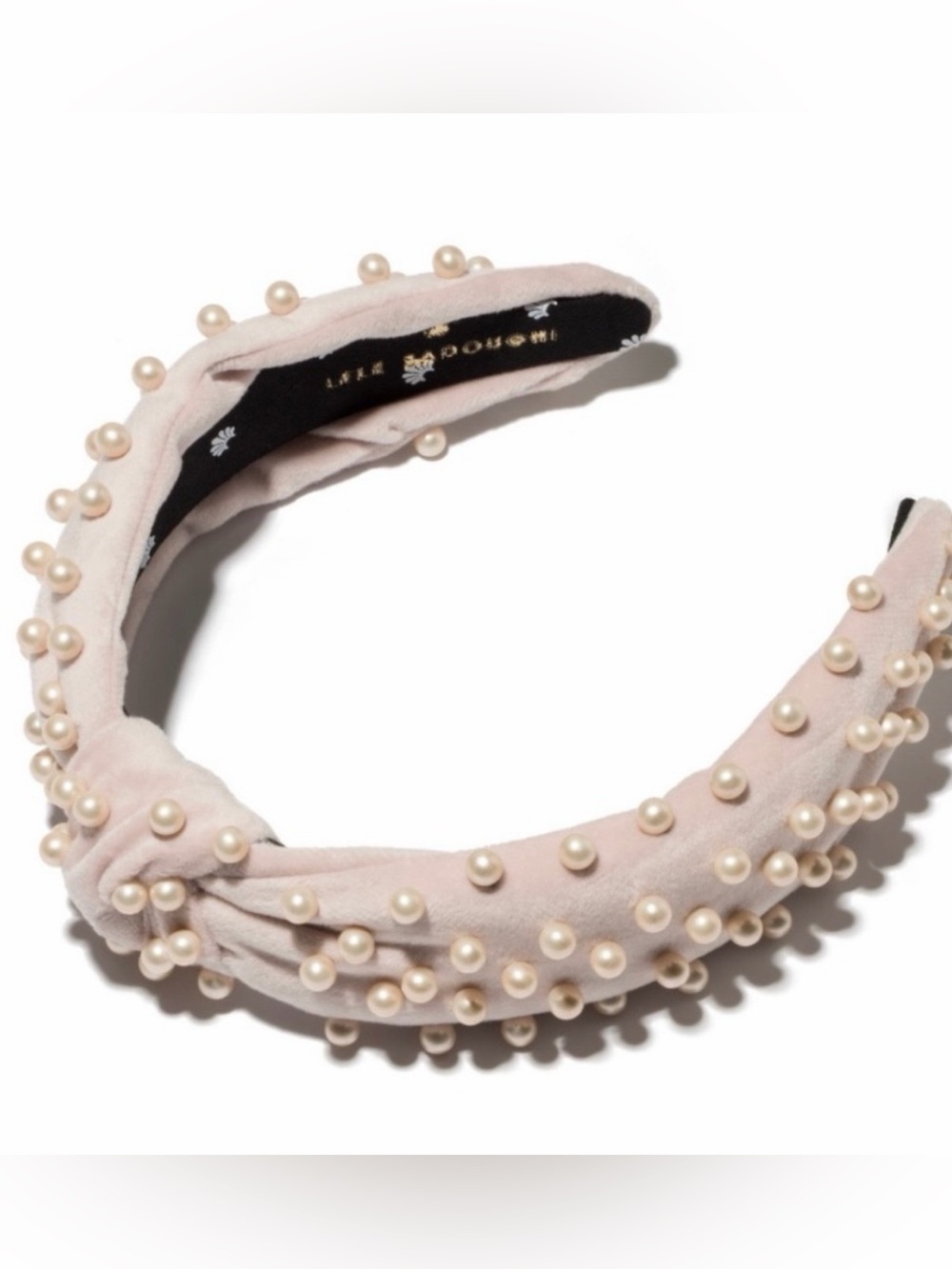 Lele Sadoughi Blush Pink Velvet Headband